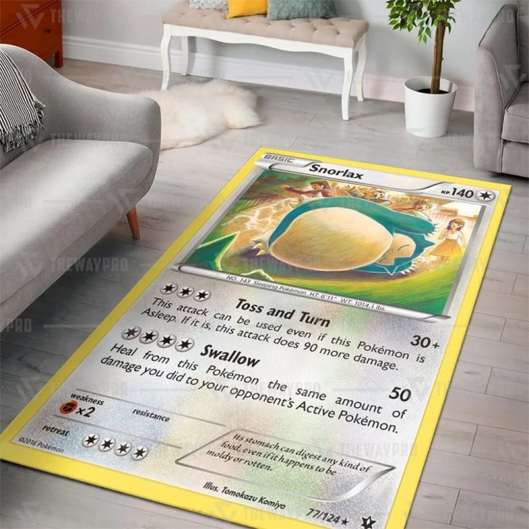 Snorlax Pokemon blanket rug 4