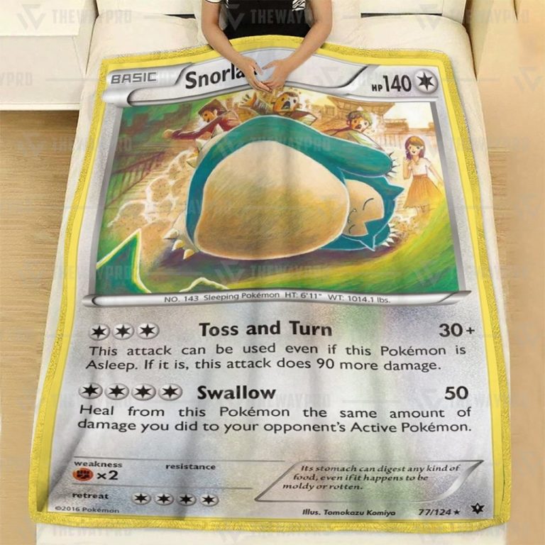 Snorlax Pokemon blanket rug 5