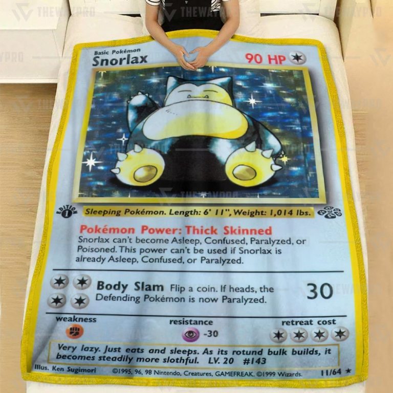 Snorlax Pokemon fleece blanket 1