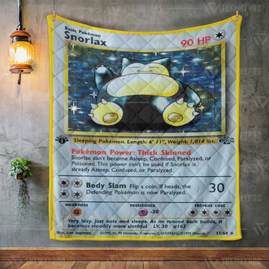 Snorlax Pokemon quilt blanket 3 Snorlax Pokemon quilt blanket 2