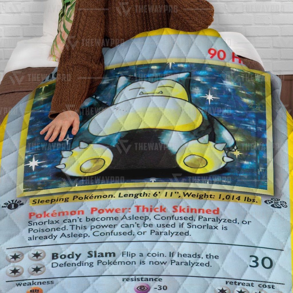Snorlax Pokemon quilt blanket 2 Snorlax Pokemon quilt blanket 3