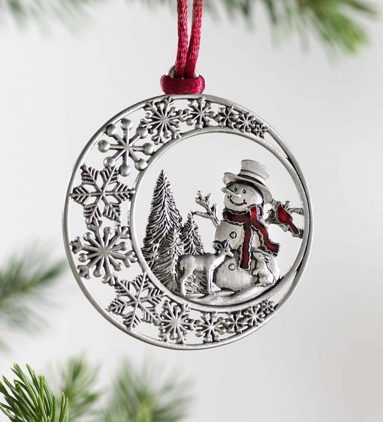 Snowman Christmas hanging ornament