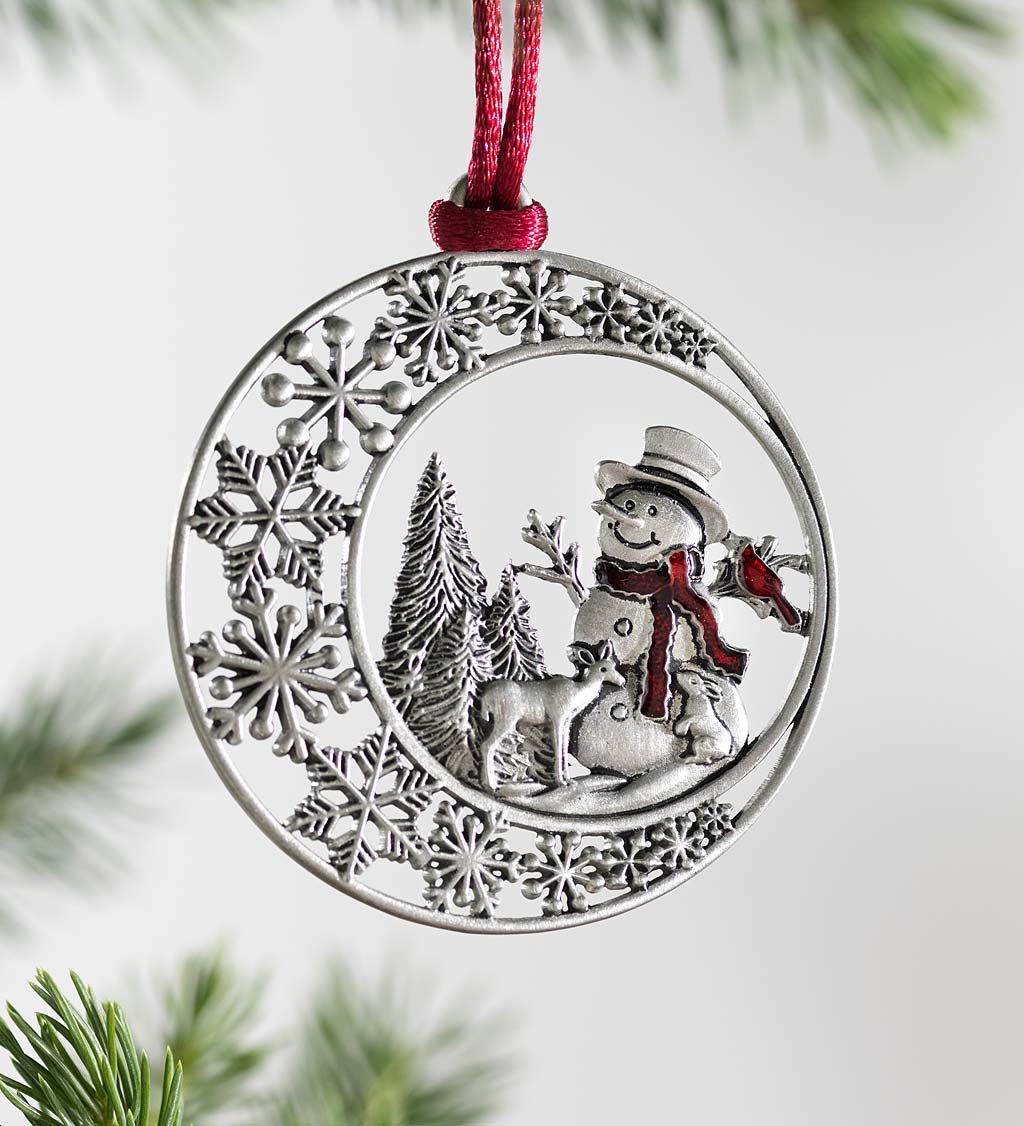 Snowman Christmas hanging ornament