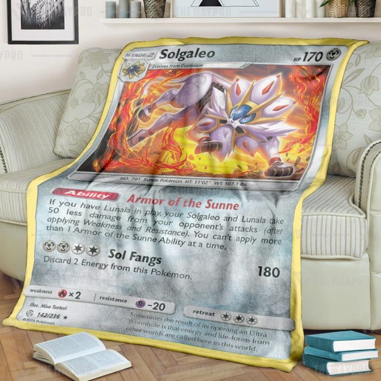 Solgaleo Cosmic Eclipse Pokemon blanket 1