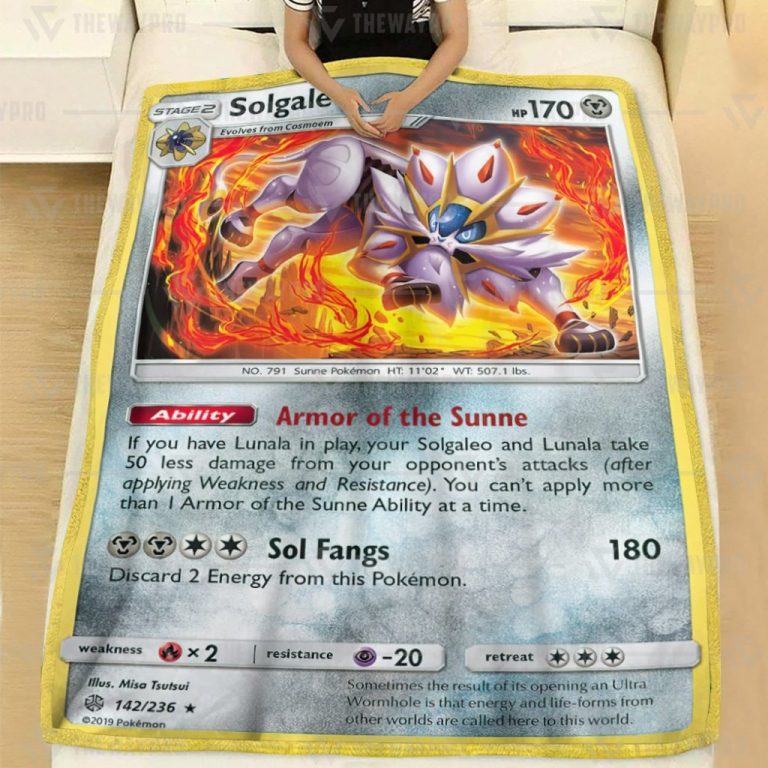 Solgaleo Cosmic Eclipse Pokemon blanket 2