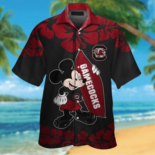 South Carolina Gamecocks Mickey Mouse Hawaiian ShirtShort1