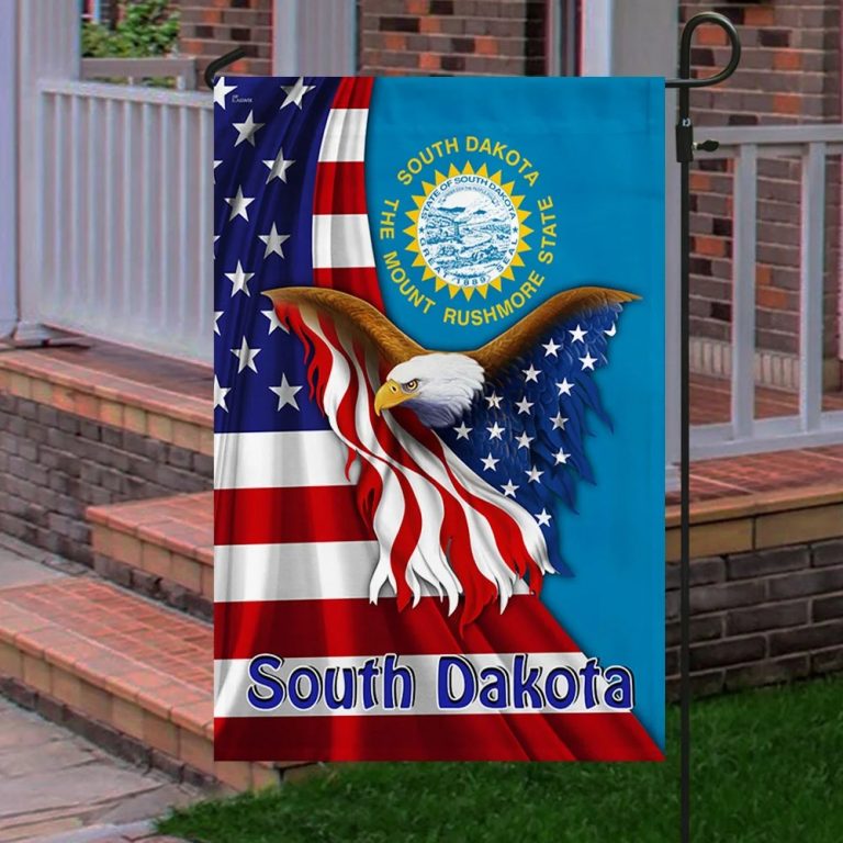 South Dakota Eagle American Flag 3