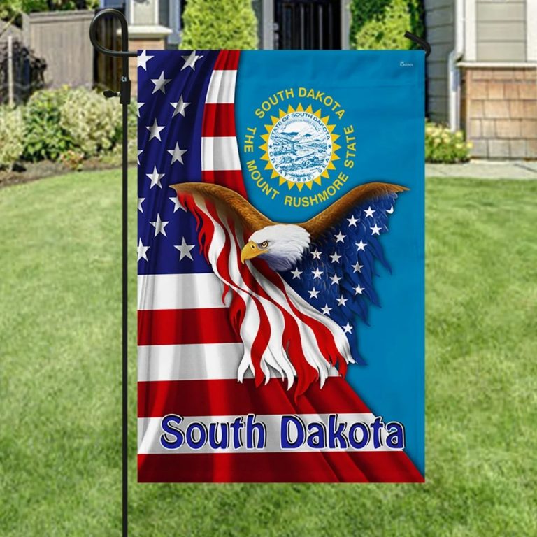 South Dakota Eagle American Flag 4