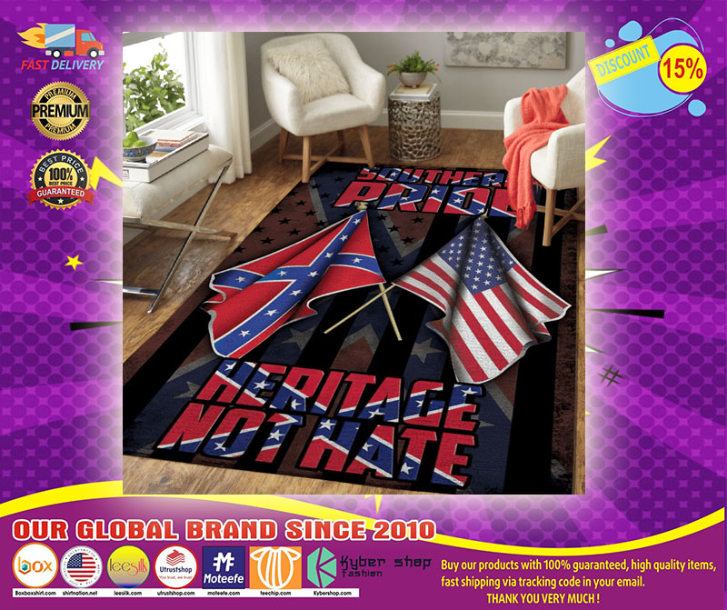 Souther pride Heritage not hate confederate rug
