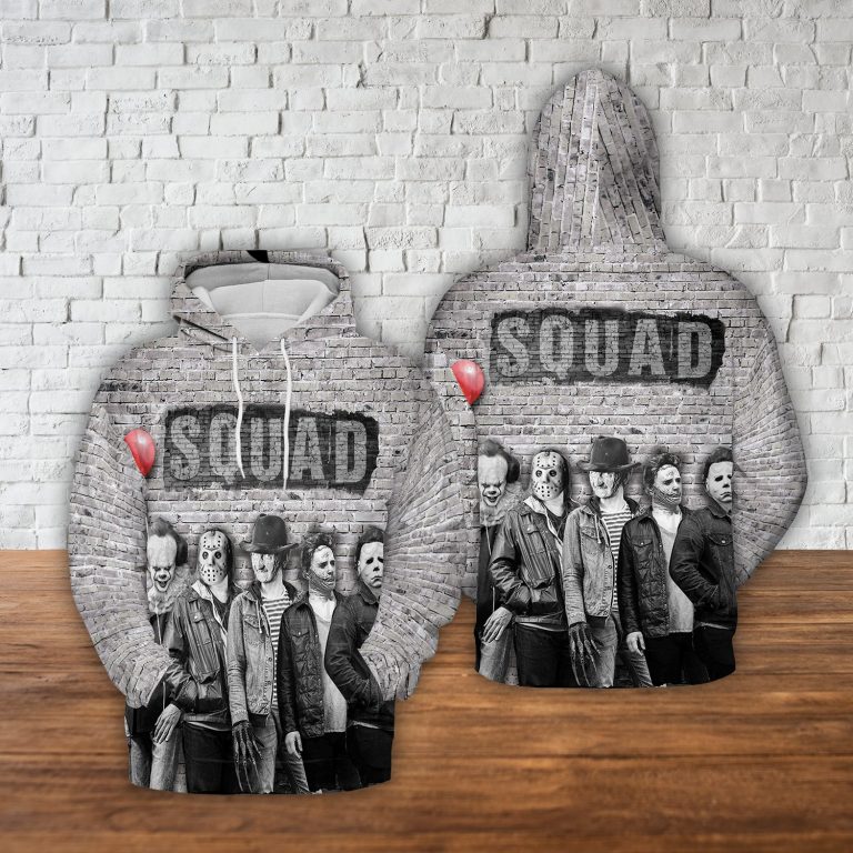 Squad horror wall all over print hoodie Squad horror wall all over print hoodie