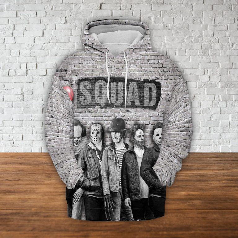 Squad horror wall all over print hoodie1 Squad horror wall all over print hoodie1