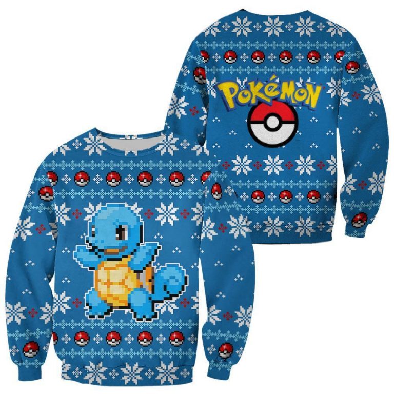 Squirtle Pokemon pokeball sweater, sweatshirt 1 Squirtle Pokemon pokeball sweater sweatshirt 1