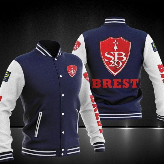 Stade Brestois 29 Varsity Baseball Jacket 5 Stade Brestois 29 Varsity Baseball Jacket1