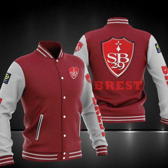 Stade Brestois 29 Varsity Baseball Jacket 4 Stade Brestois 29 Varsity Baseball Jacket2