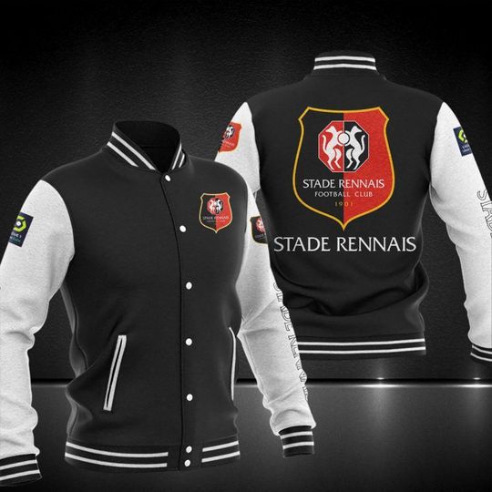 Stade Rennais F.C Varsity Baseball Jacket 6 Stade Rennais F.C Varsity Baseball Jacket
