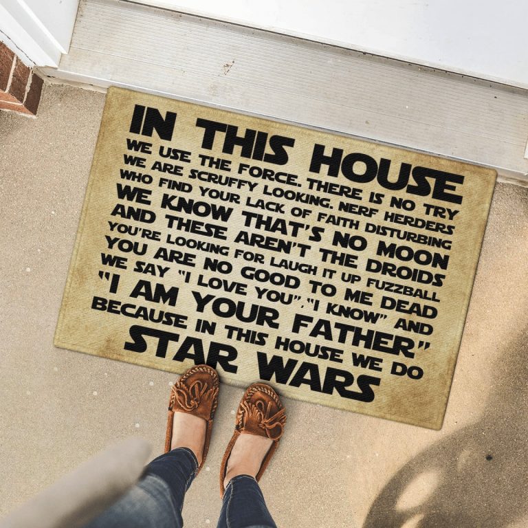 Star Wars In this house we use the force There is no try doormat 3