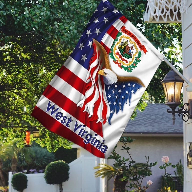 State of West Virginia Eagle American Flag 1