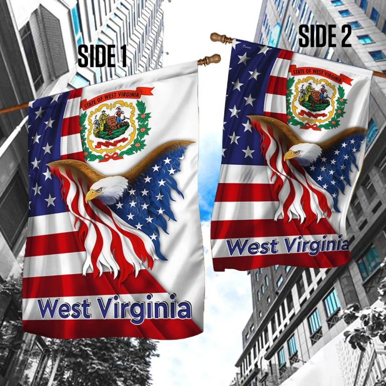 State of West Virginia Eagle American Flag 2