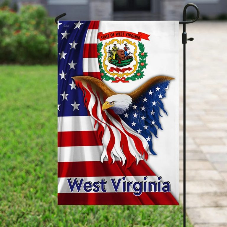 State of West Virginia Eagle American Flag 3