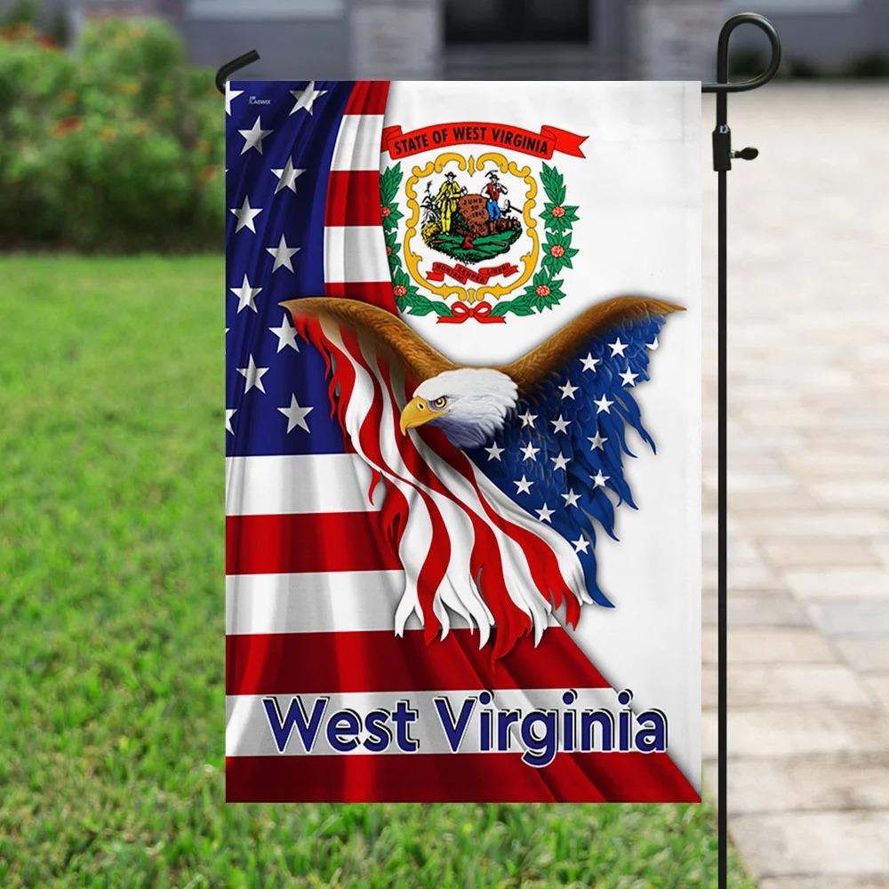 State of West Virginia Eagle American Flag 3