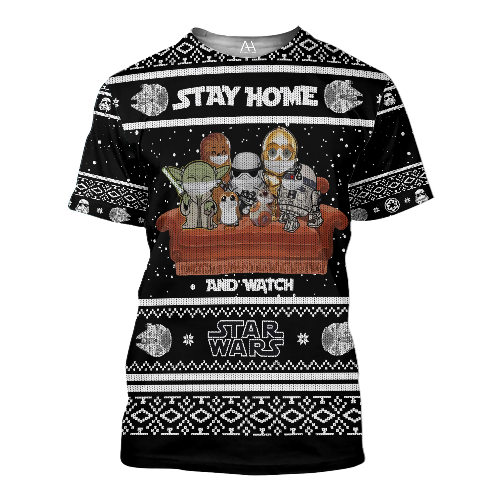 Stay home and watch Star Wars 3d shirt, hoodie 3 Stay home and watch Star Wars 3d shirt hoodie 2