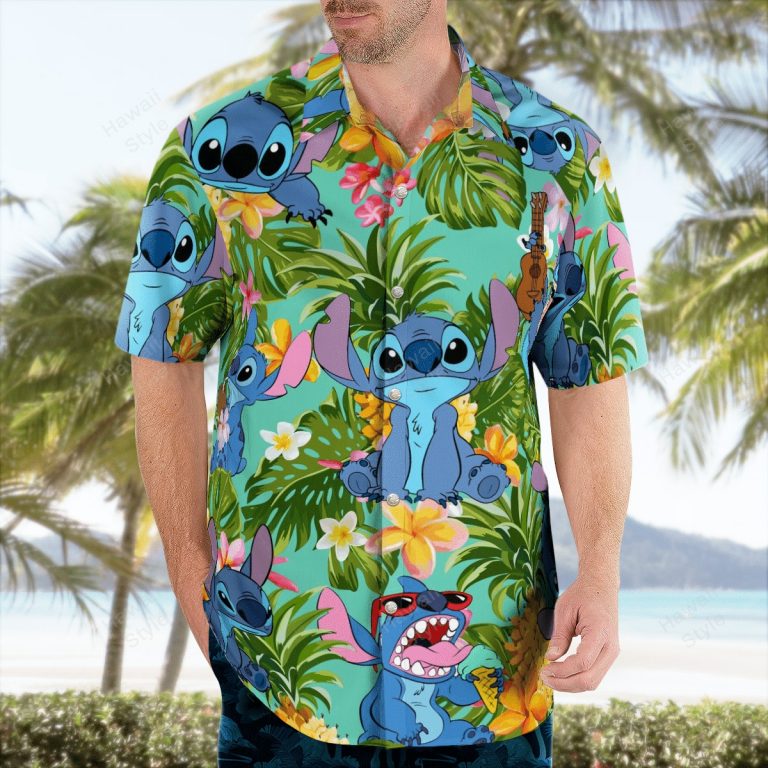 Stitch pineapple tropical hawaiian shirt 3
