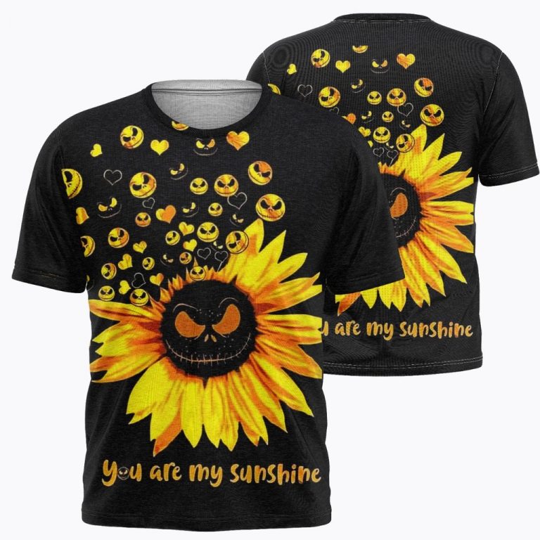 Sunflower Jack Skellington you are my sunshine 3d shirt, hoodie 1 Sunflower Jack Skellington you are my sunshine 3d shirt hoodie 1