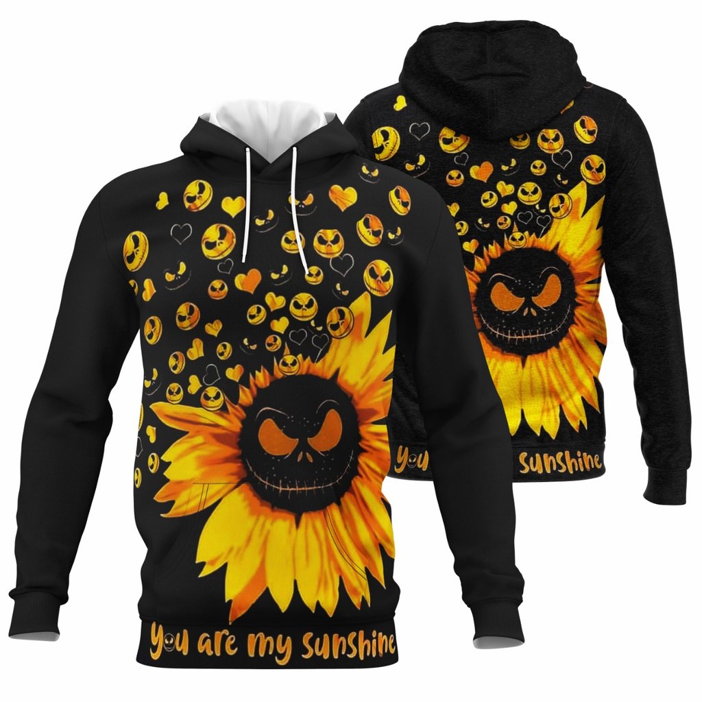 Sunflower Jack Skellington you are my sunshine 3d shirt, hoodie 2 Sunflower Jack Skellington you are my sunshine 3d shirt hoodie 2