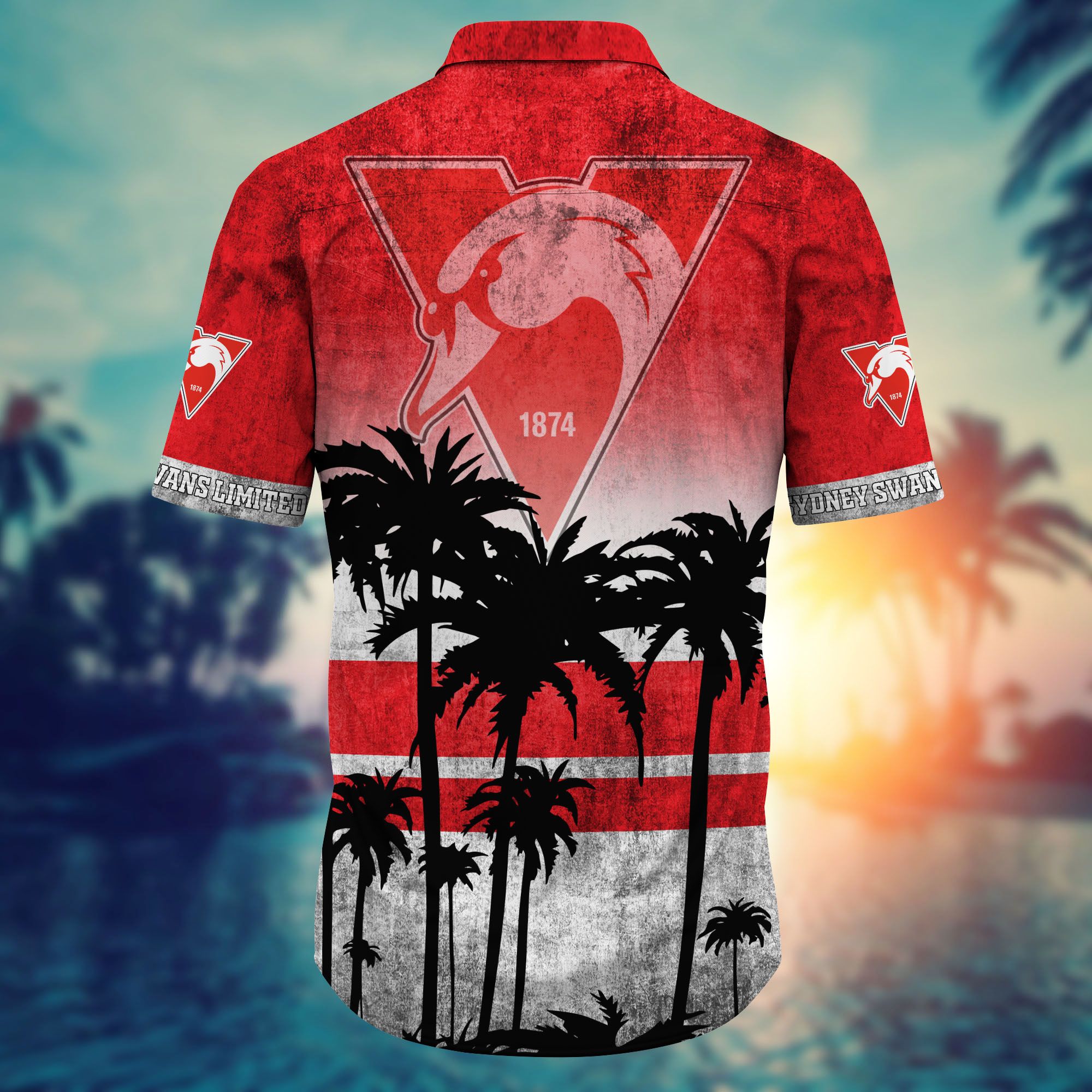 Sydney Swans AFL Hawaiian shirt 3 Sydney Swans AFL Hawaiian shirt short 2