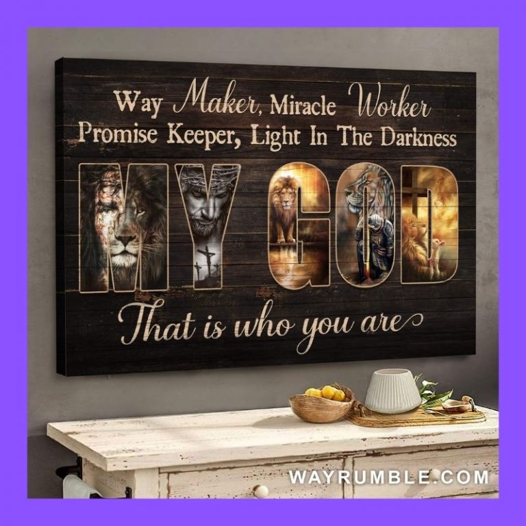 Jesus lion way maker miracle worker promise keeper light in the darkness canvas 2