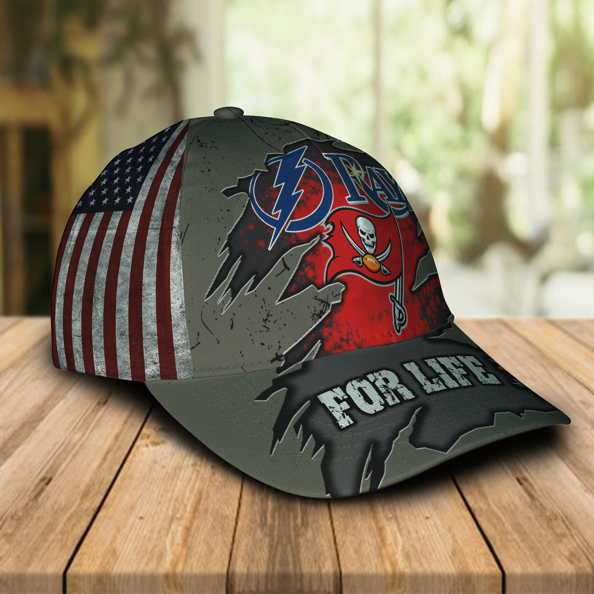 Tampa Bay Lightning and Buccaneers for life cap hat 3 Tampa Bay Lightning and Buccaneers for life cap hat 2
