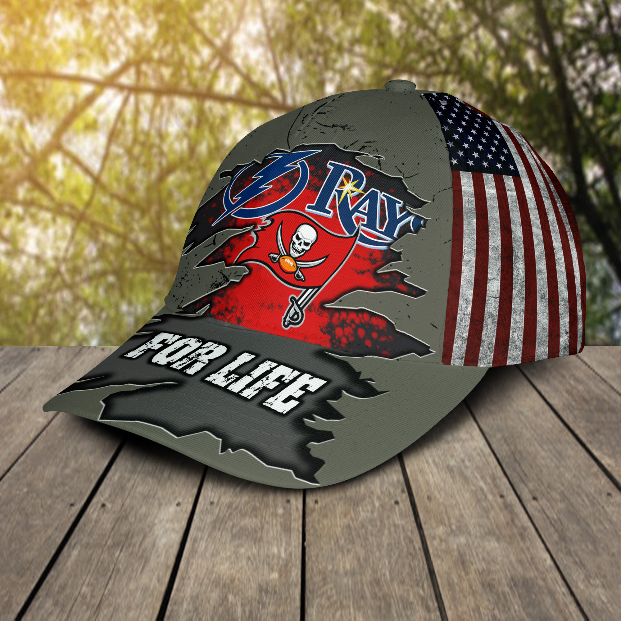 Tampa Bay Lightning and Buccaneers for life cap hat 4 Tampa Bay Lightning and Buccaneers for life cap hat 3