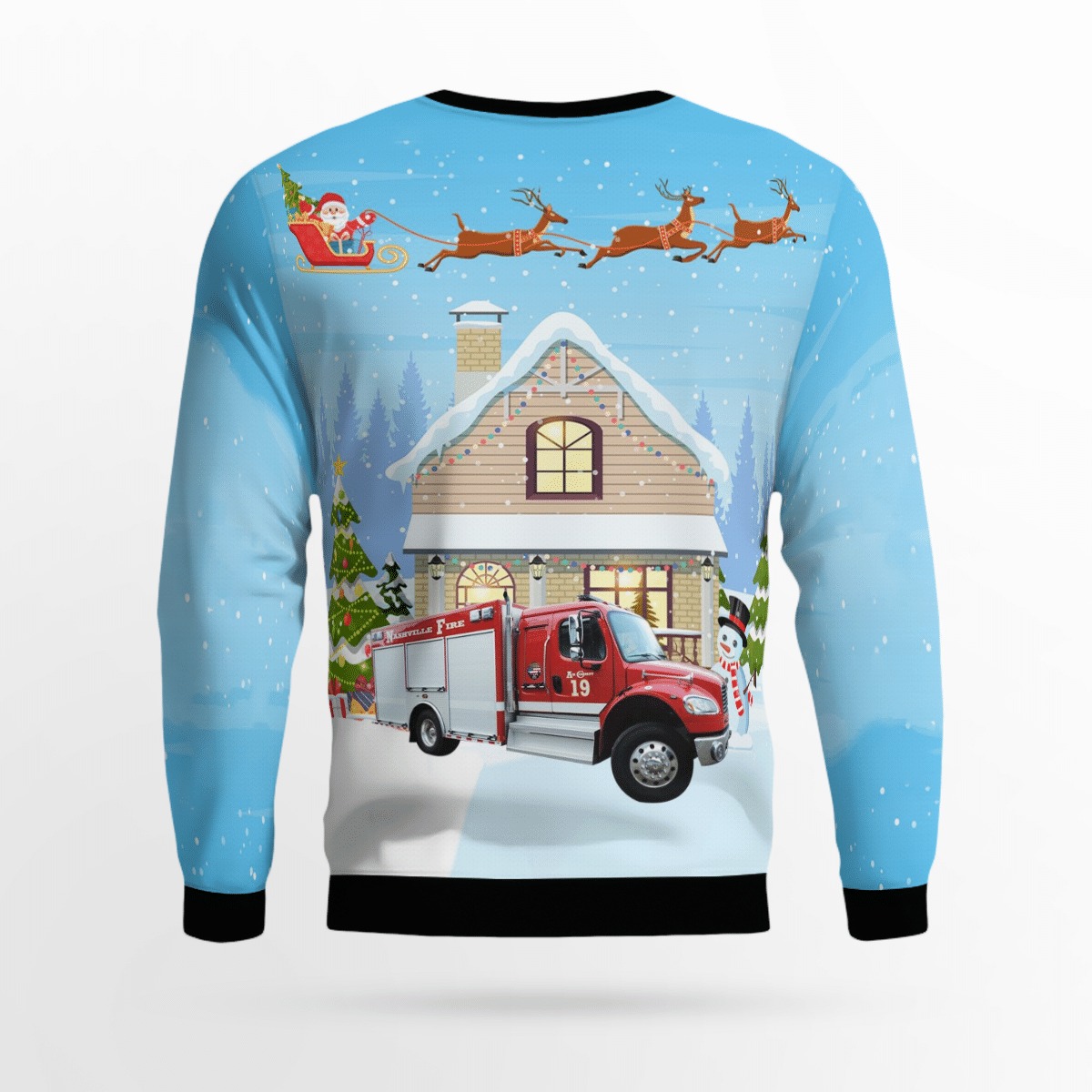 Tennessee Nashville Fire Department Rescue Truck Christmas sweater, sweatshirt 3 Tennessee Nashville Fire Department Rescue Truck Christmas sweater sweatshirt 2