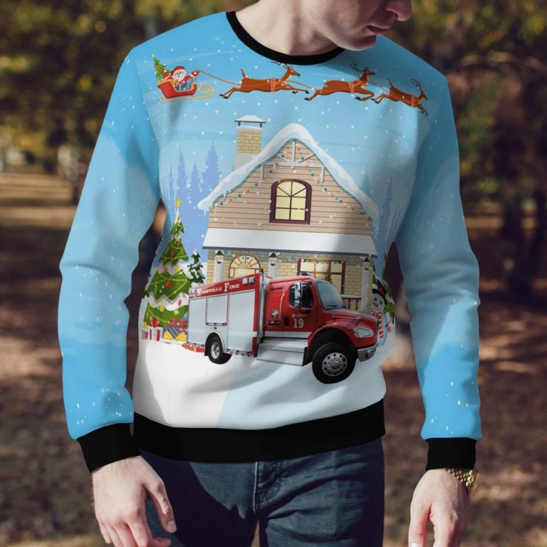 Tennessee Nashville Fire Department Rescue Truck Christmas sweater, sweatshirt 3 Tennessee Nashville Fire Department Rescue Truck Christmas sweater sweatshirt 3