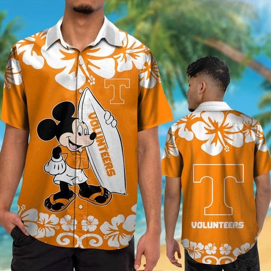 Tennessee Volunteers Mickey Mouse Hawaiian ShirtShort