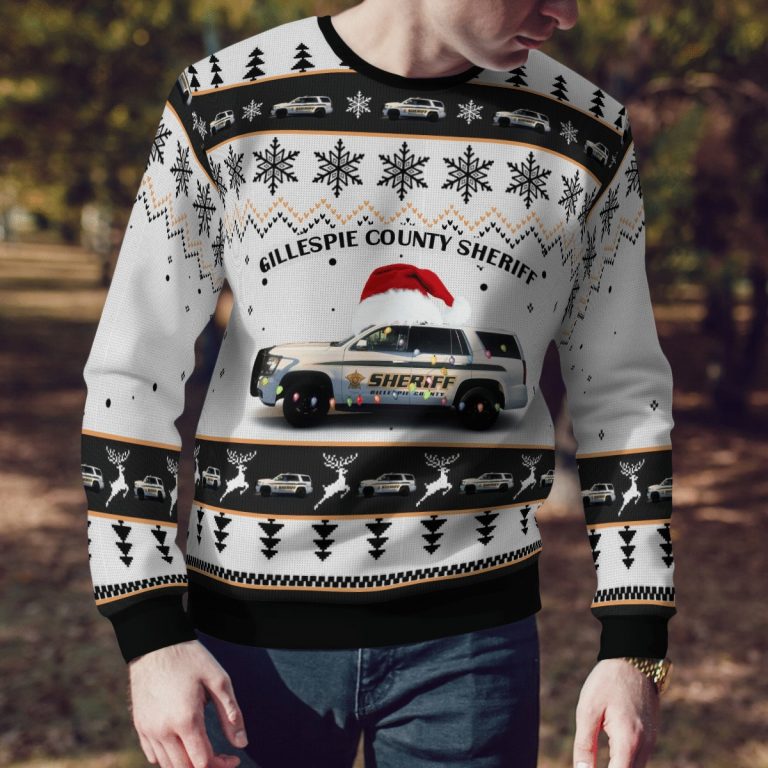 Texas Gillespie County Sheriffs Office Christmas sweater, sweatshirt 3 Texas Gillespie County Sheriffs Office Christmas sweater sweatshirt 3