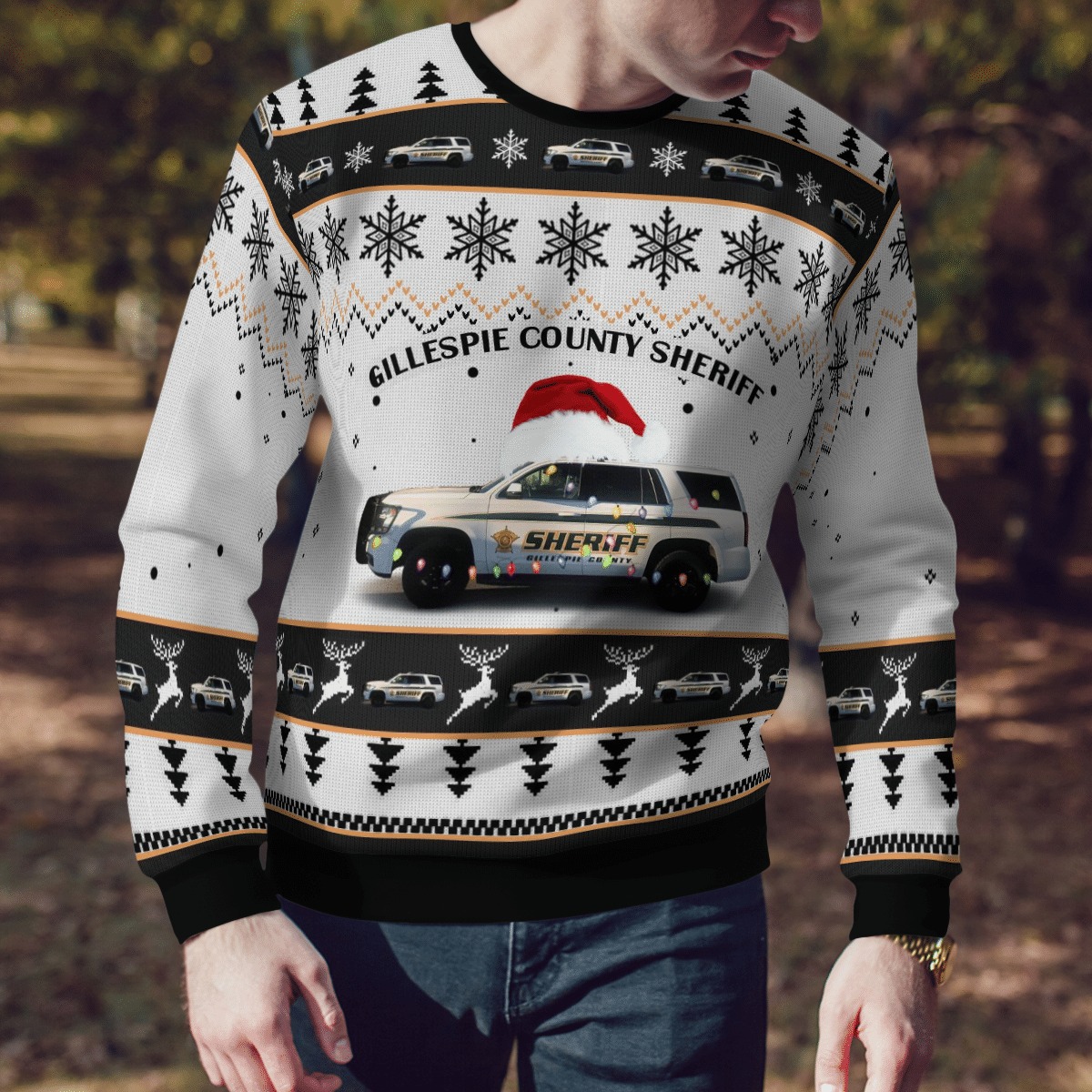 Texas Gillespie County Sheriffs Office Christmas sweater, sweatshirt 4 Texas Gillespie County Sheriffs Office Christmas sweater sweatshirt 3