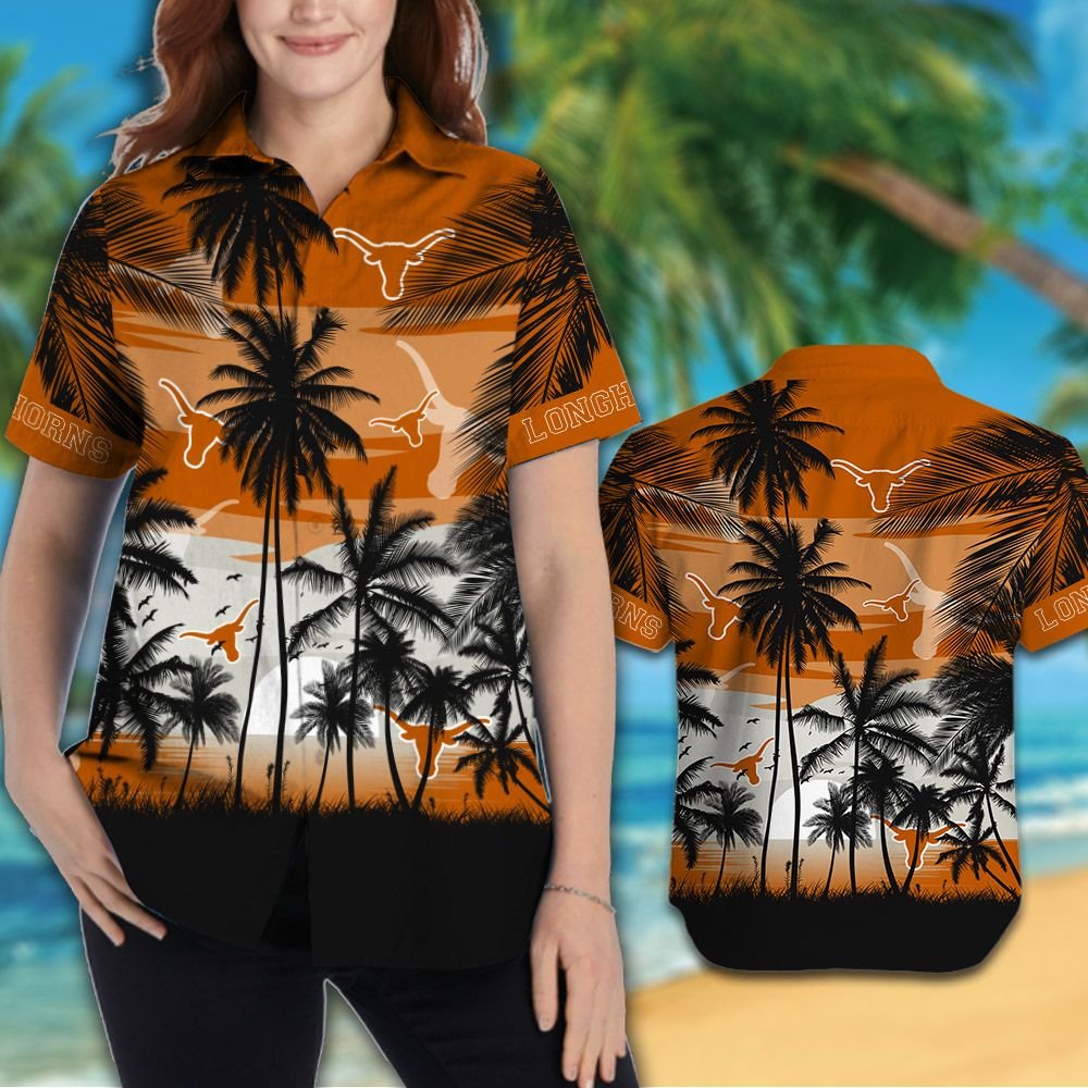 Texas Longhorns football Tropical hawaiian shirt 5 Texas Longhorns football Tropical hawaiian shirt 2