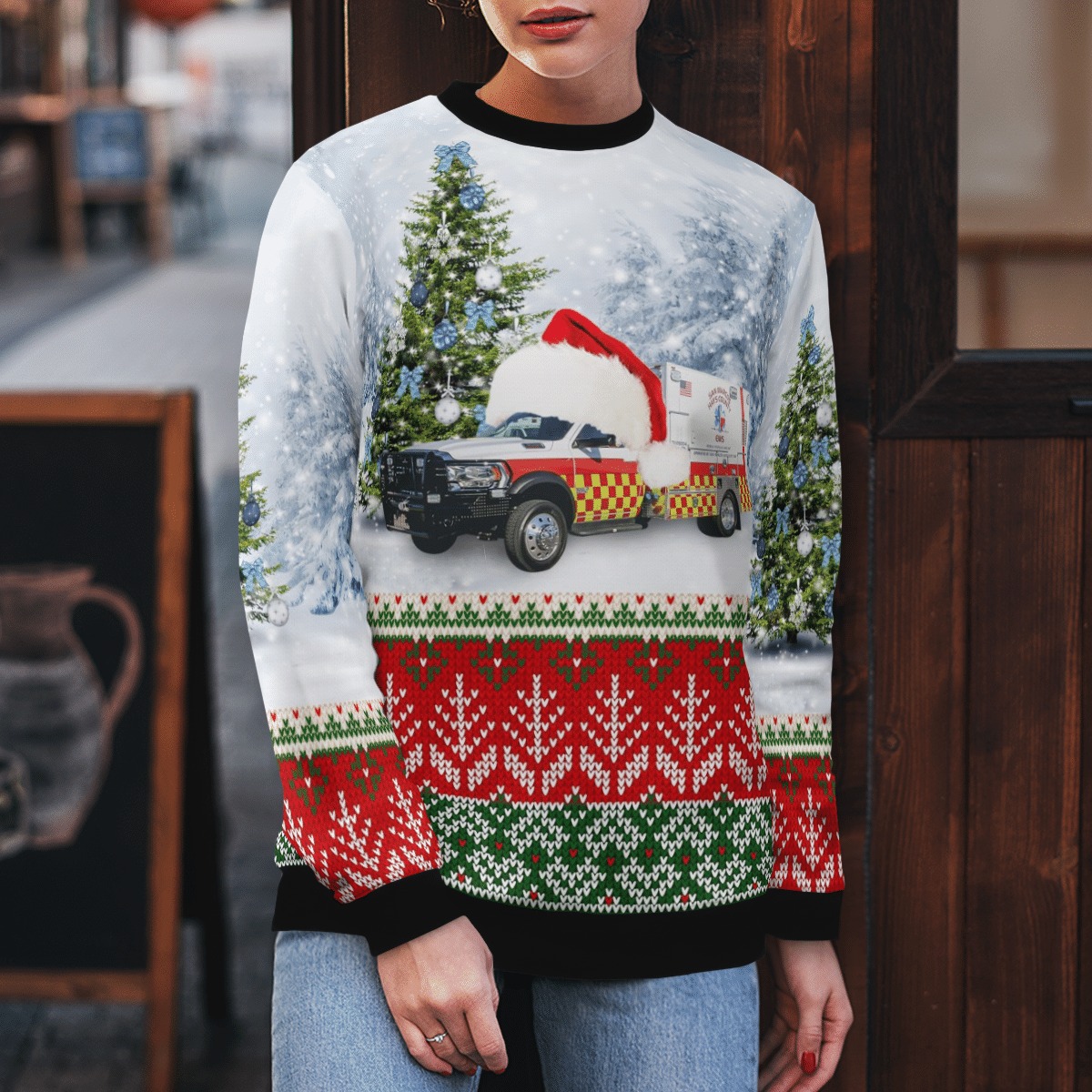 Texas San Marcos Hays County EMS Christmas sweater sweatshirt 2