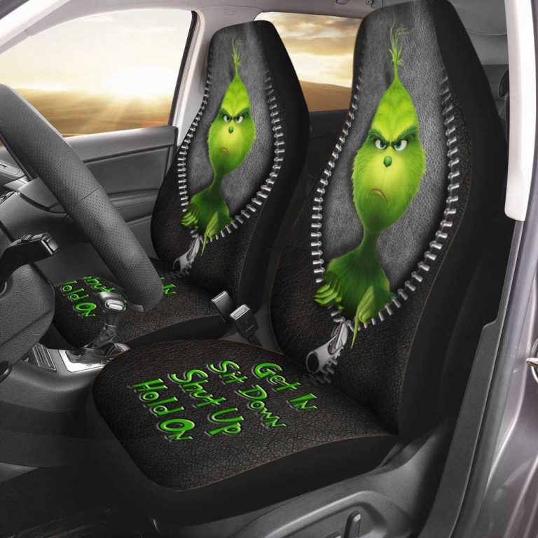 The Grinch Get In Sit Down Shut Up Hold On Car Seat Cover (1) The Grinch Get In Sit Down Shut Up Hold On Car Seat Cover 1