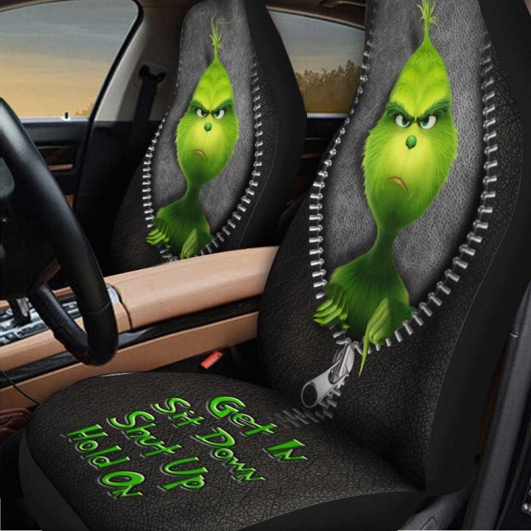 The Grinch Get In Sit Down Shut Up Hold On Car Seat Cover (2) The Grinch Get In Sit Down Shut Up Hold On Car Seat Cover 2