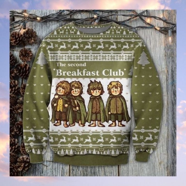 The Lord of the Rings The second breakfast club ugly christmas sweater 2