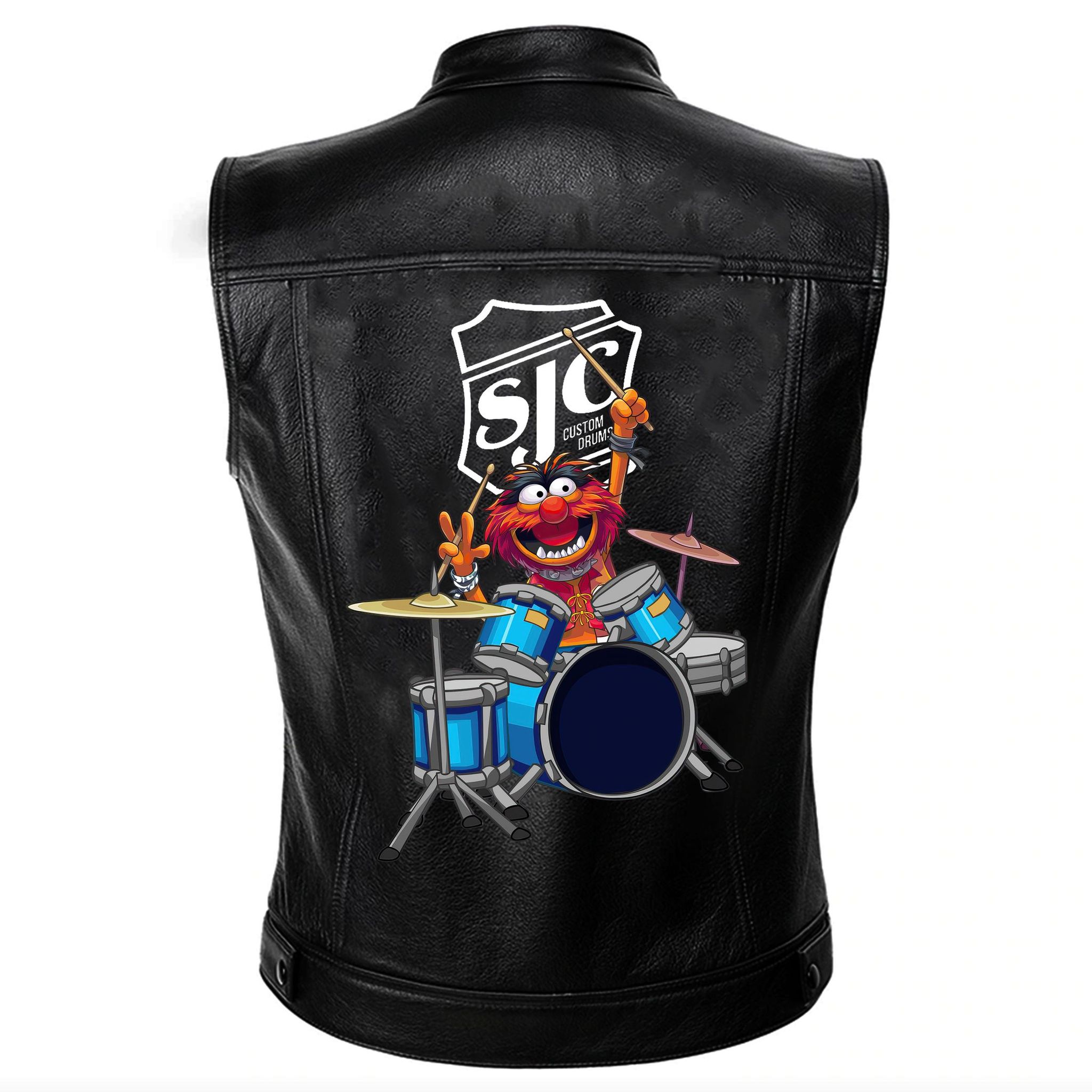 The Muppet Show SJC Custom Drums leather vest 2 The Muppet Show SJC Custom Drums leather vest 2