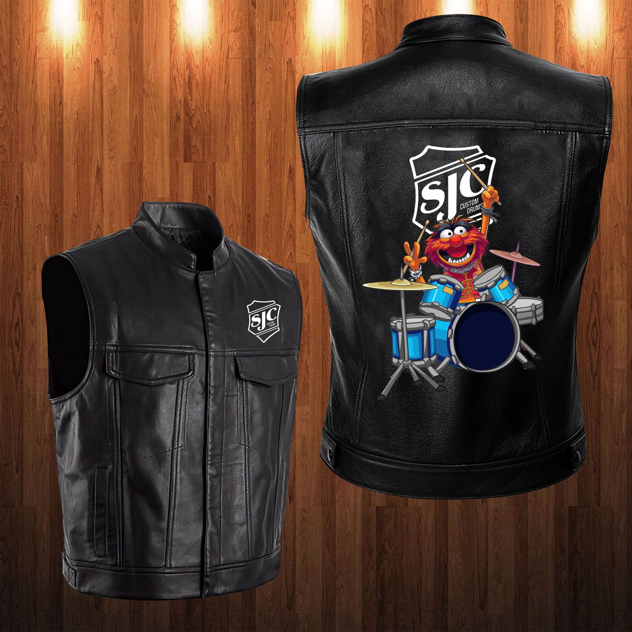The Muppet Show SJC Custom Drums leather vest
