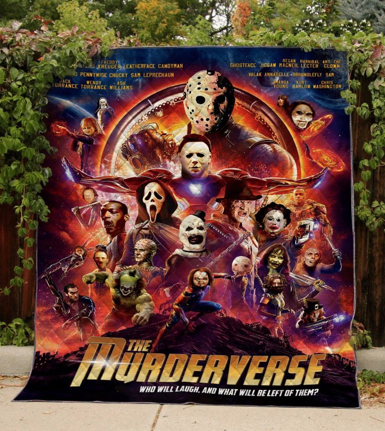 The Murderverse Avengers who will laugh and what will be left of them horror characters quilt blanket 2