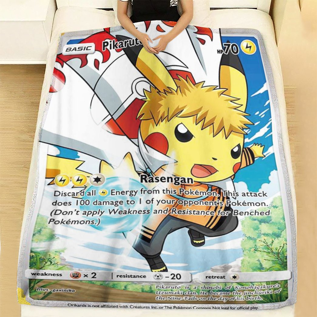 The Seventh Hokage Pikaruto Pokemon blanket 1
