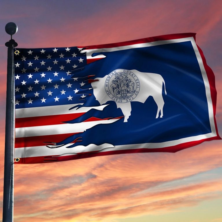 The State of Wyoming American flag