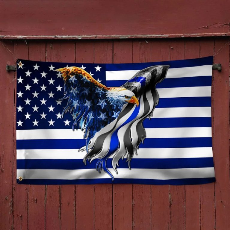 The Thin Blue Line Eagle American flag 2