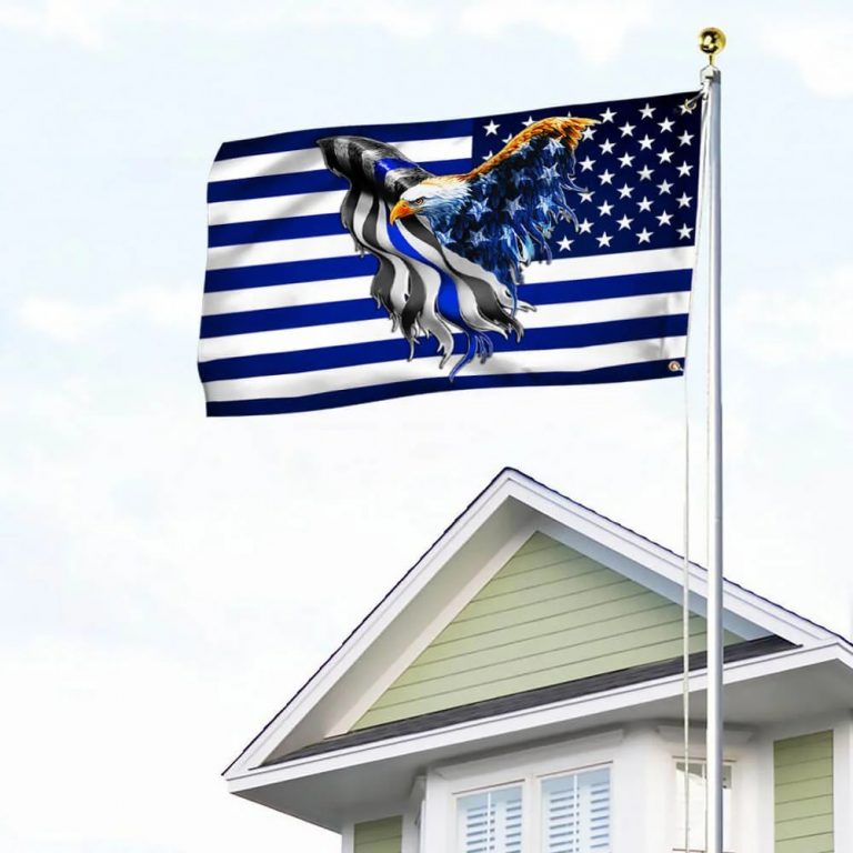 The Thin Blue Line Eagle American flag 3