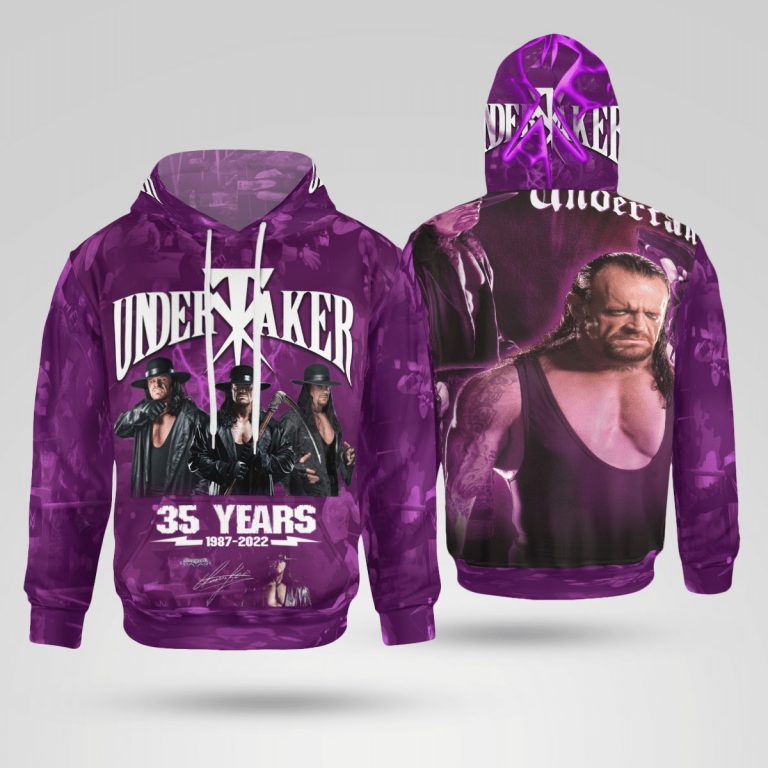 The Undertaker 35 years 1987-2022 3d hoodie The Undertaker 35 years 1987 2022 3d hoodie